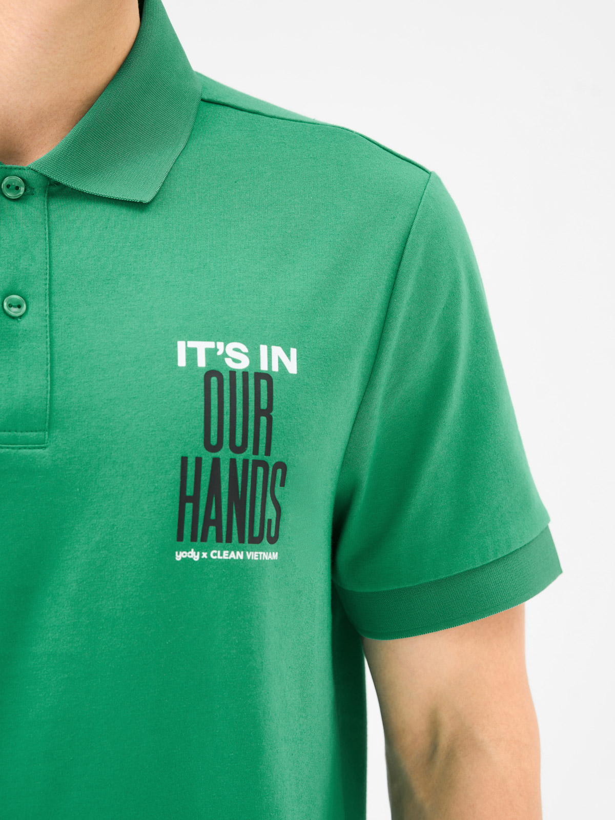 Polo Nam Recycle Clean Việt Nam Form Rộng