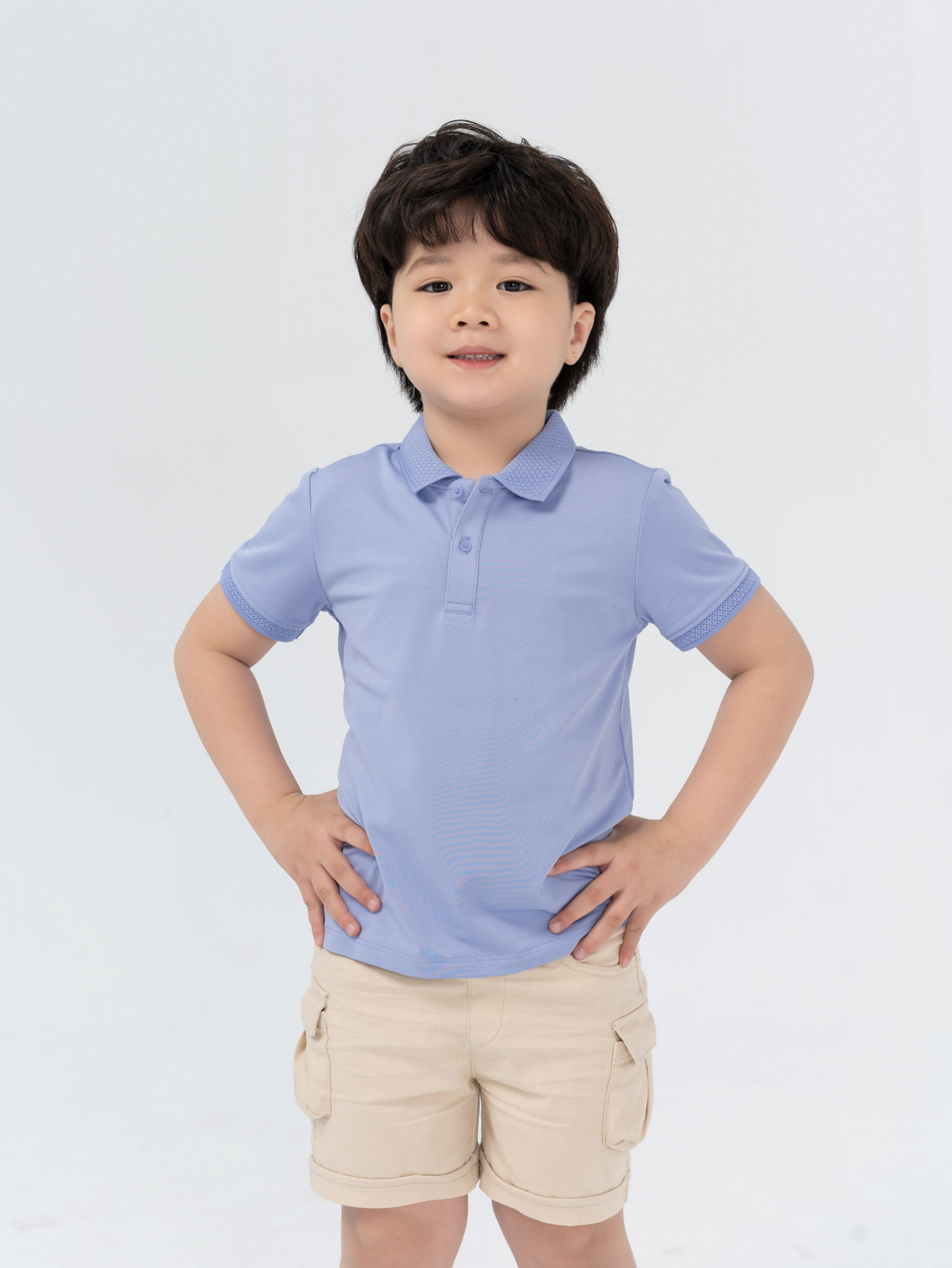 Áo Polo Trẻ Em Coolmax Siêu Mát Phối Bo