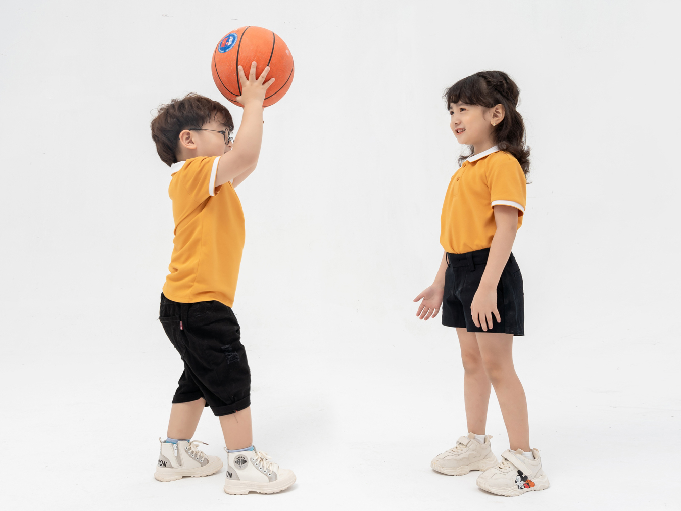 Áo Polo Trẻ Em Cafe Ngắn Tay Phối Bo Kháng Khuẩn Khử Mùi