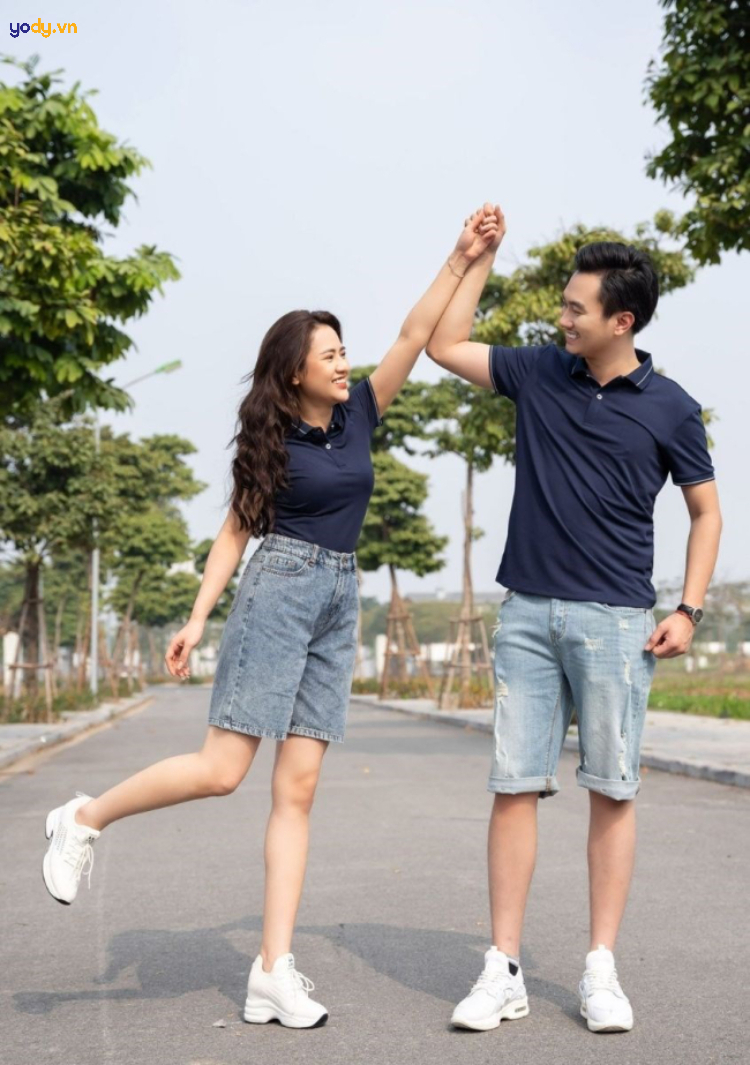 lưu ý khi phối đồ với áo polo xanh navy
