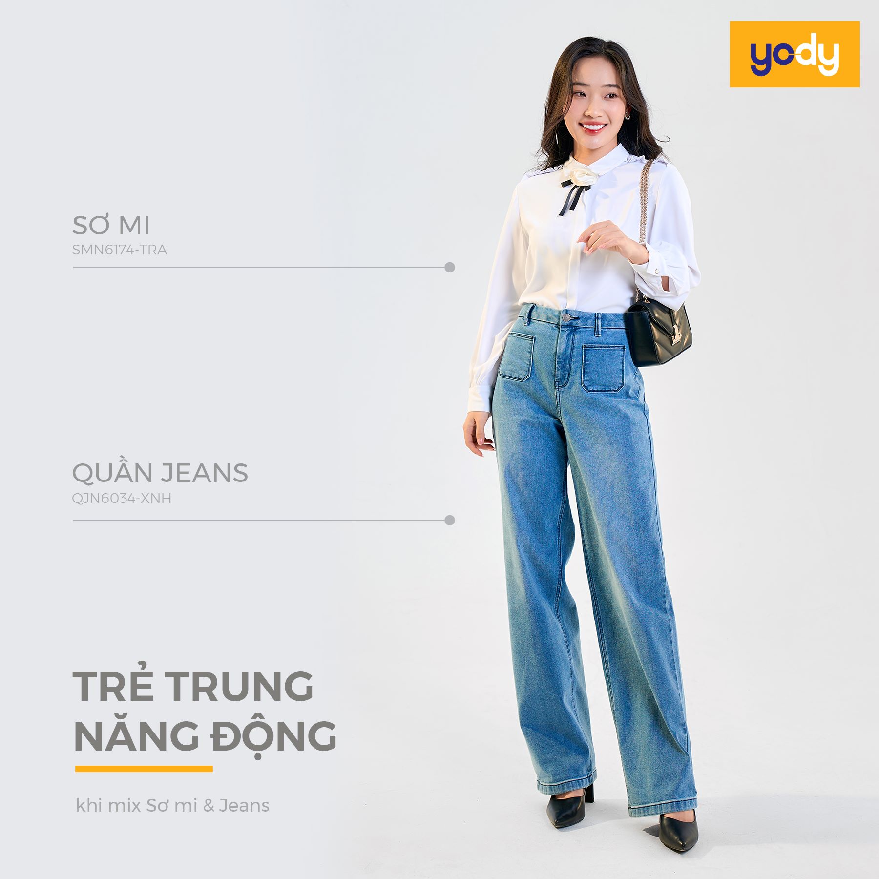 Áo Sơ Mi Nữ Dài Tay Cổ Hoa Nơ