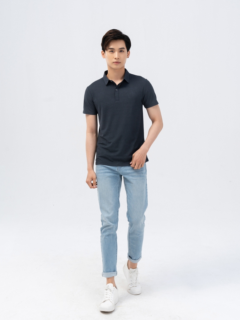 Áo Polo Nam Vải Vỏ Hàu Cổ Đức - Tàn Đậm