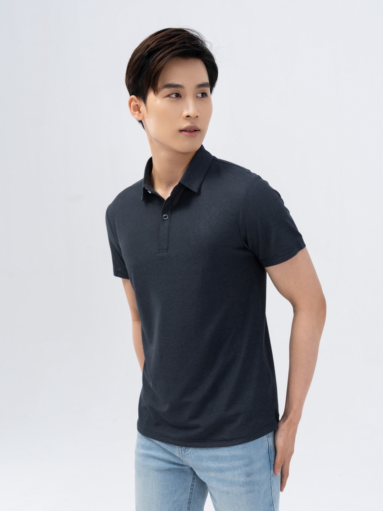 Áo Polo Nam Vải Vỏ Hàu Cổ Đức - Tàn Đậm