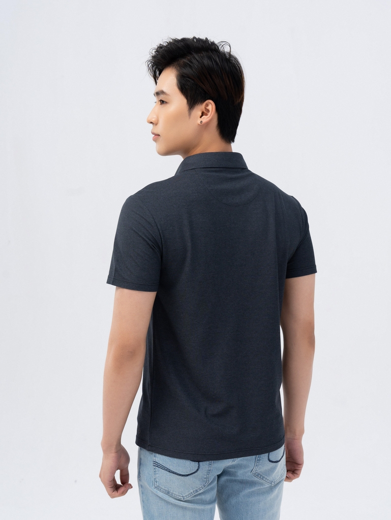 Áo Polo Nam Vải Vỏ Hàu Cổ Đức - Tàn Đậm
