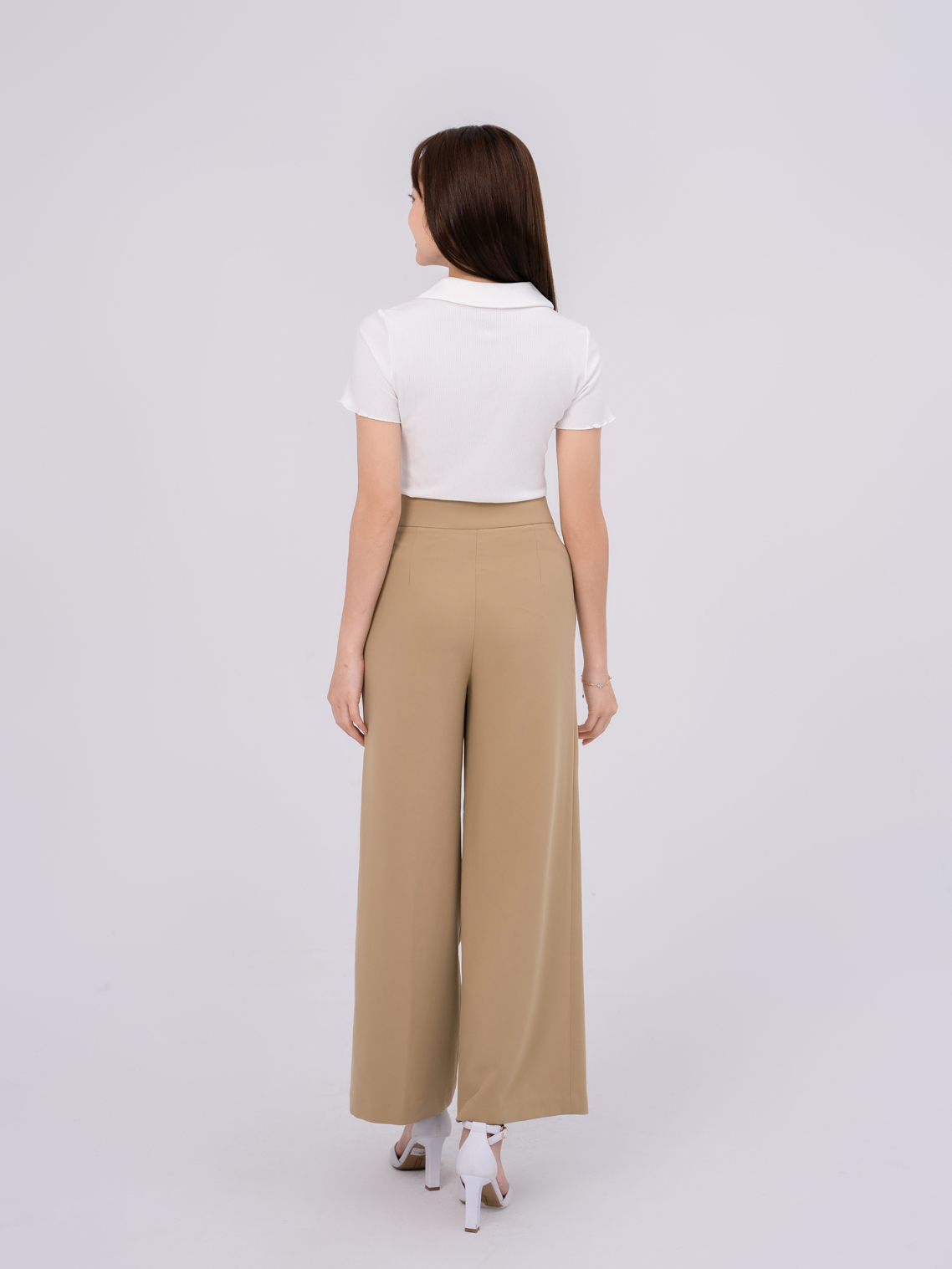 Áo Polo Nữ Thun Gân Cổ 5 Cúc