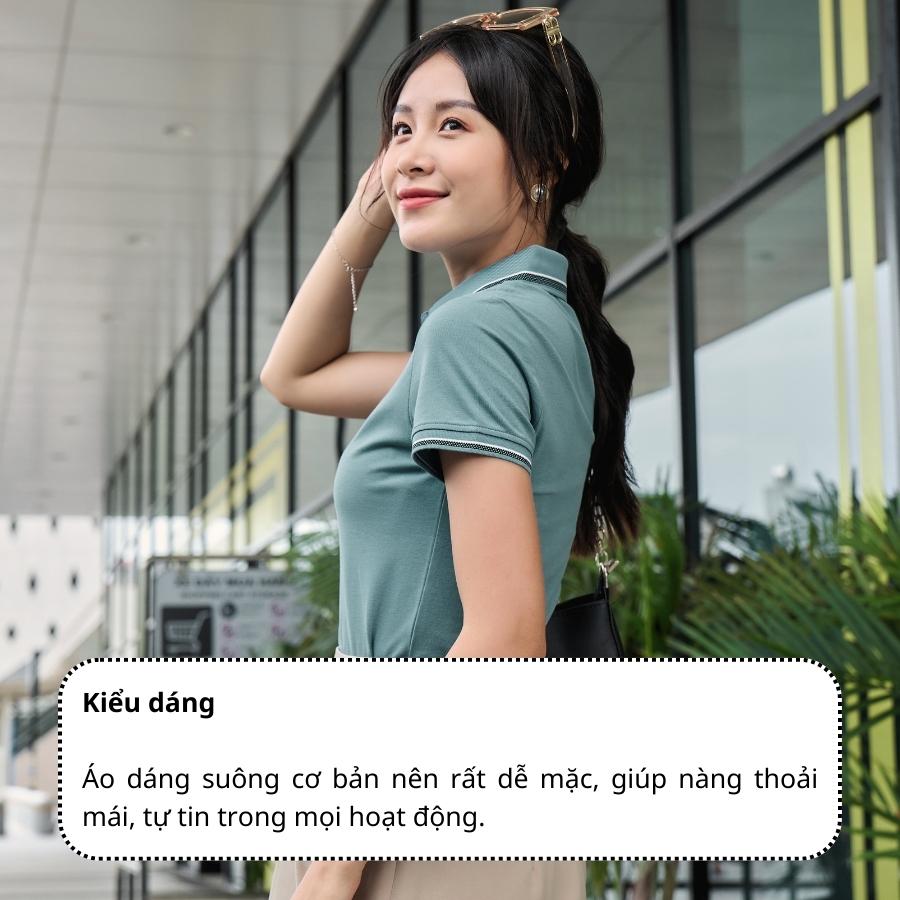 Áo Polo Nữ Sợi Se Phối Nẹp