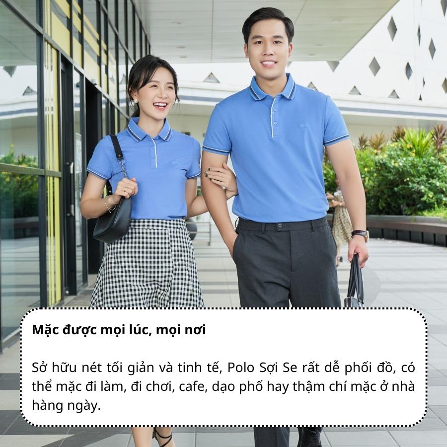 Áo Polo Nữ Sợi Se Phối Nẹp