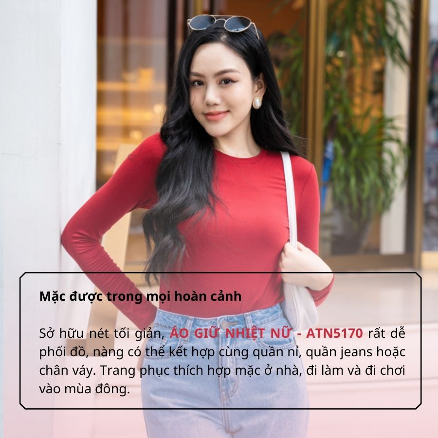 Áo Giữ Nhiệt Nữ Cổ Tròn