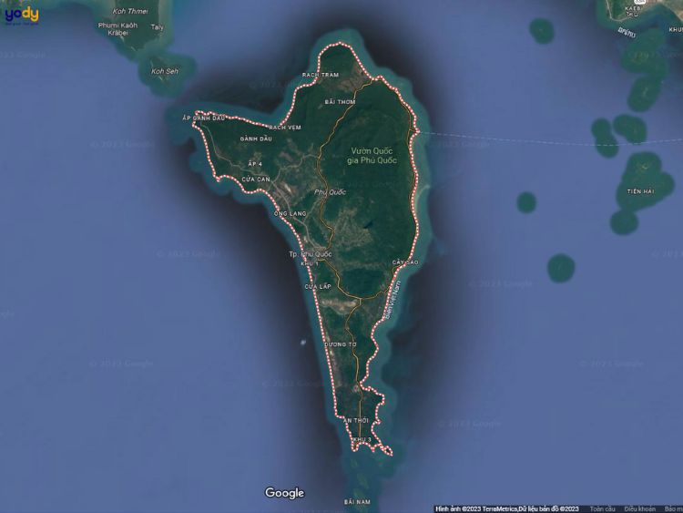 Xem bản đồ du lịch Phú Quốc bằng Google Map