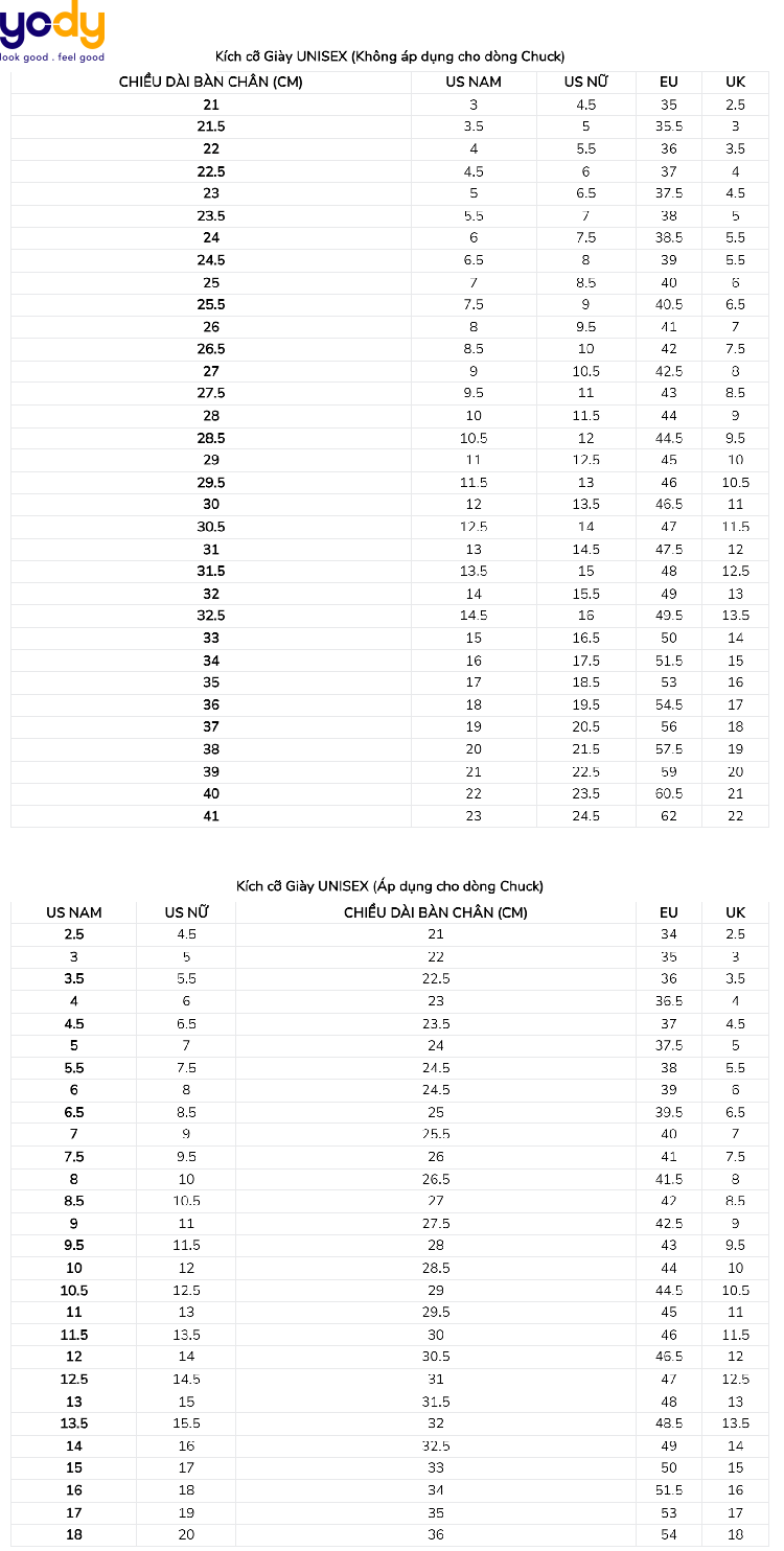 Converse size 5.5 là size bao nhiêu hot sale