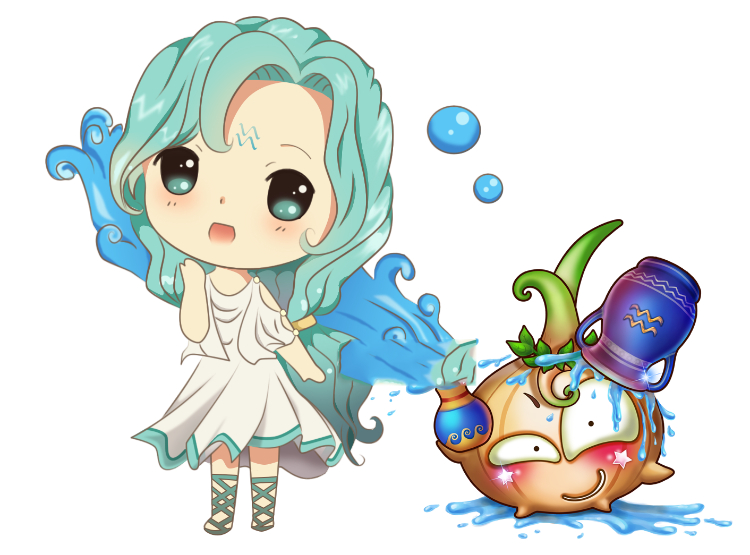 Hình ảnh Bảo Bình chibi ngộ nghĩnh