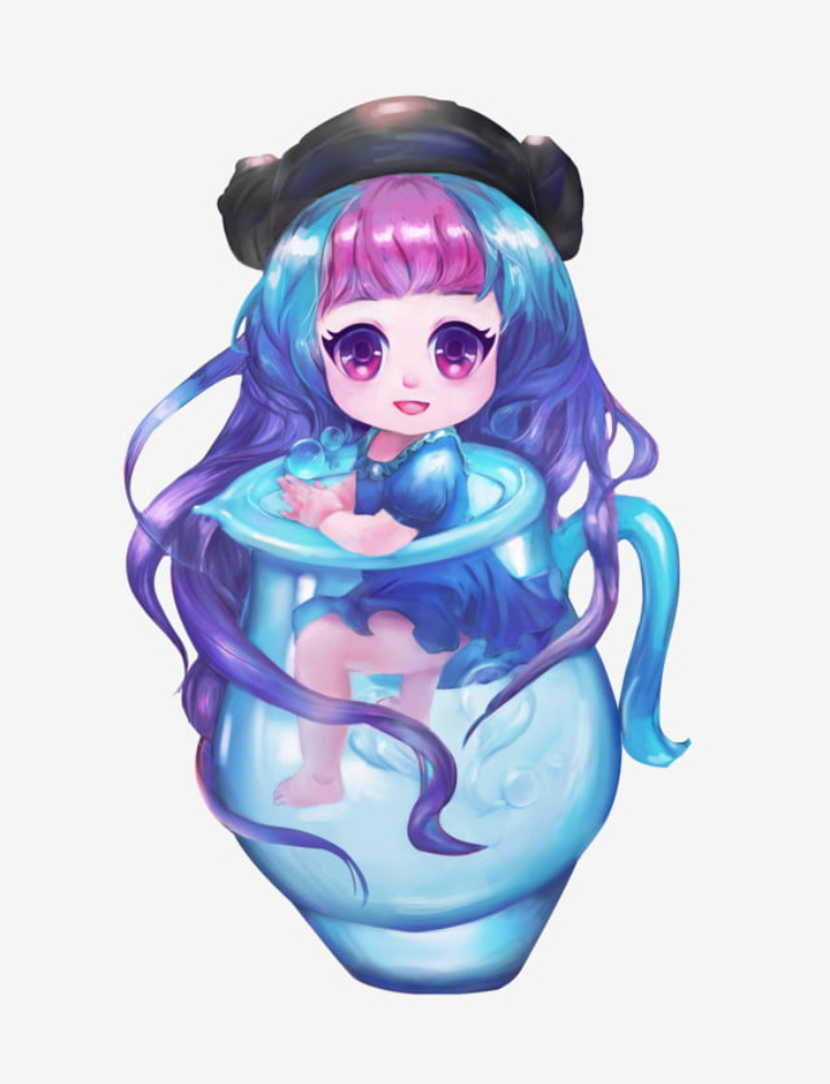 Hình ảnh em bé Bảo Bình chibi nữ đáng yêu