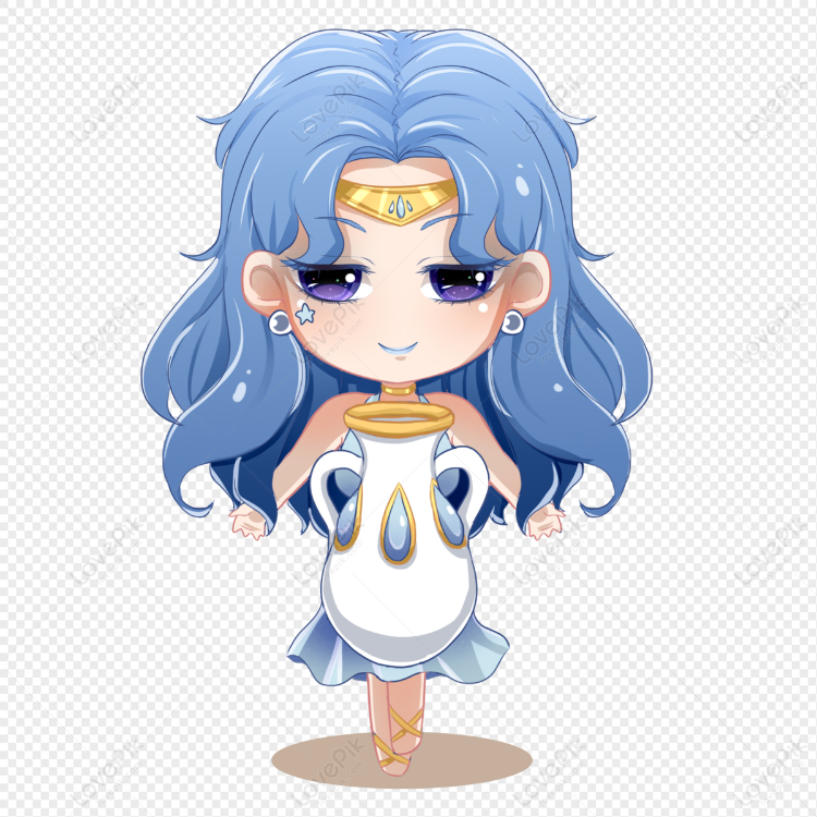 Ảnh cung Bảo Bình chibi, anime xinh đẹp