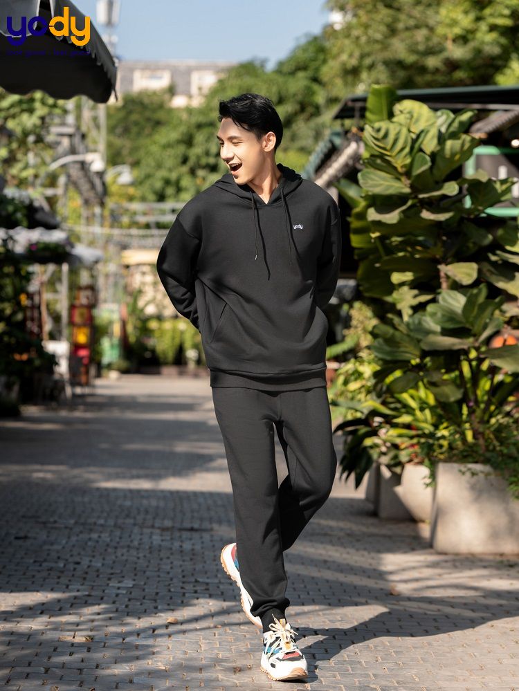 Bộ đông nam hoodie thêu logo