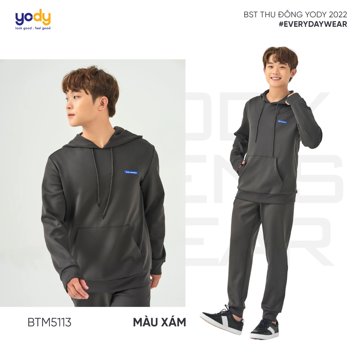 bộ đồ thể thao với áo hoodie nam