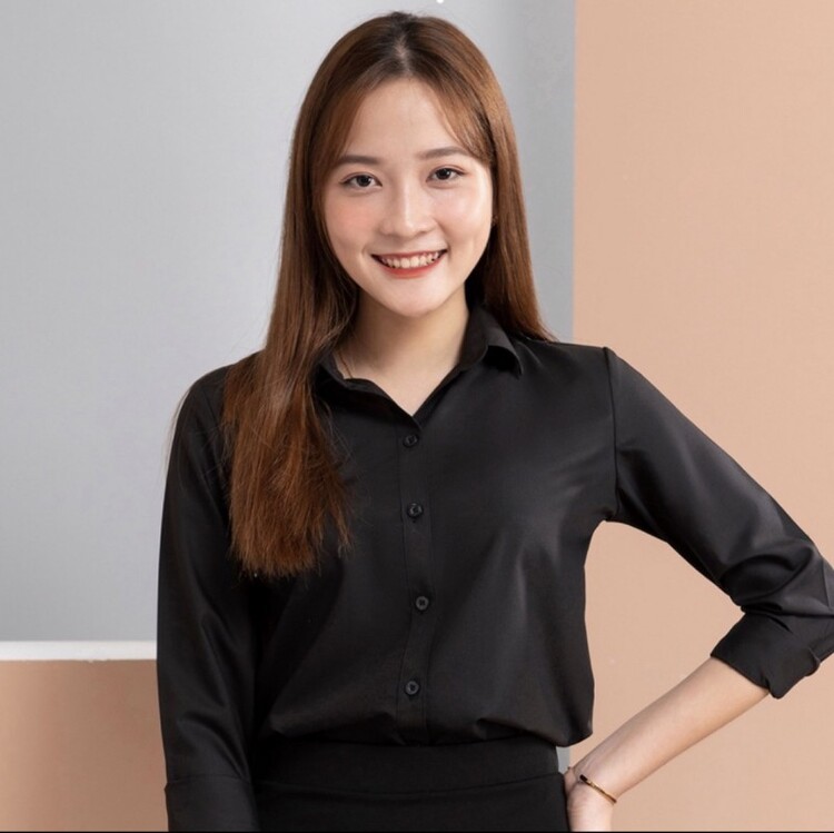 Áo sơ mi nữ màu đen