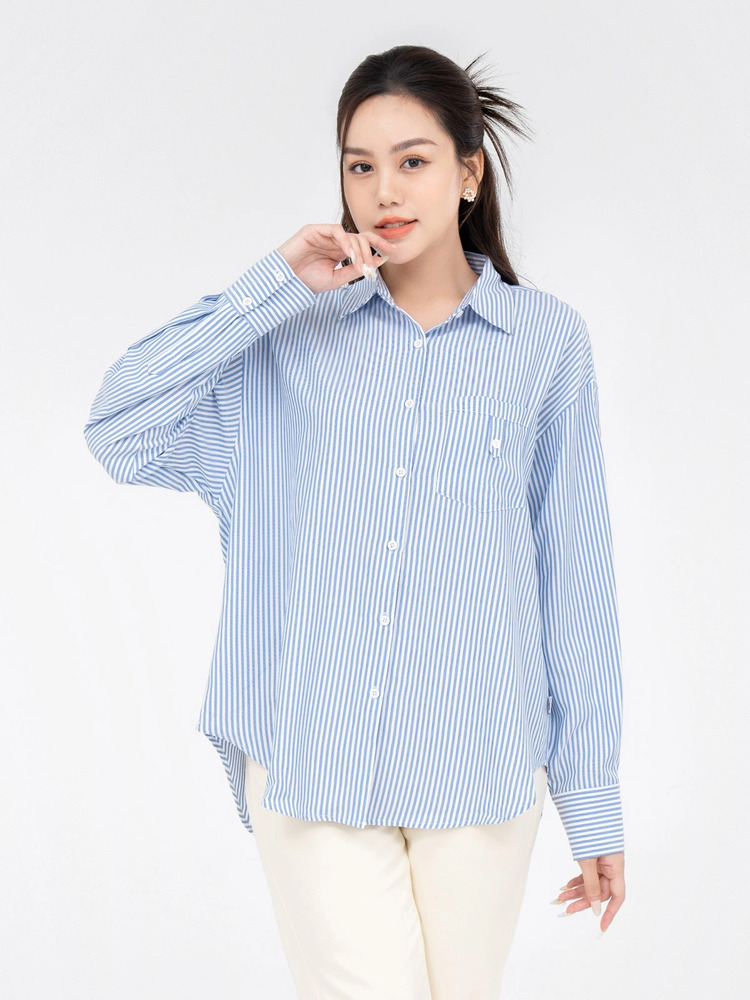 Áo sơ mi nữ sọc dọc