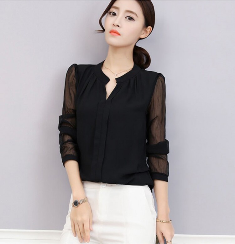 các kiểu áo sơ mi nữ dài tay đẹp