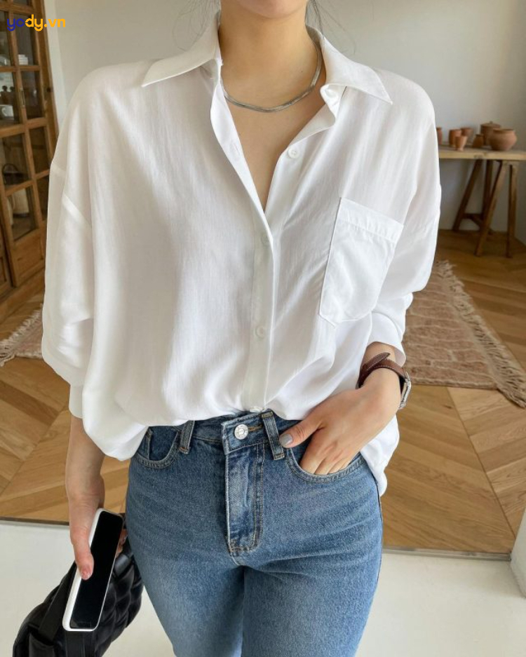 Các kiểu áo sơ mi dễ thương