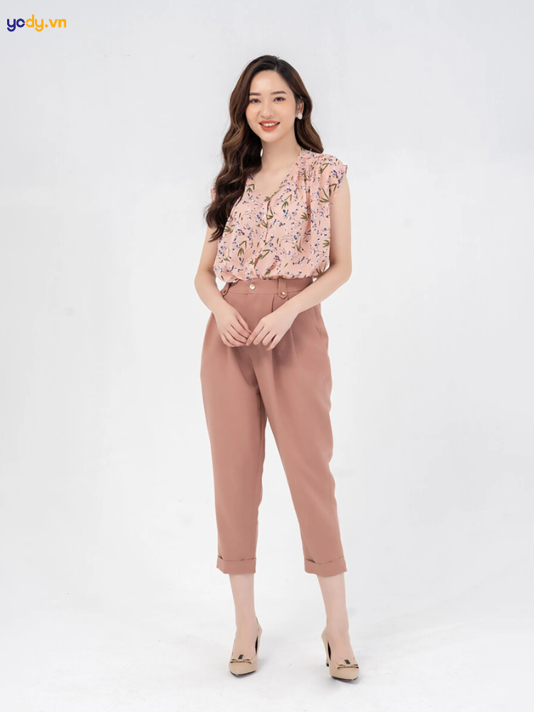 Sơ mi nữ hoạ tiết hoa