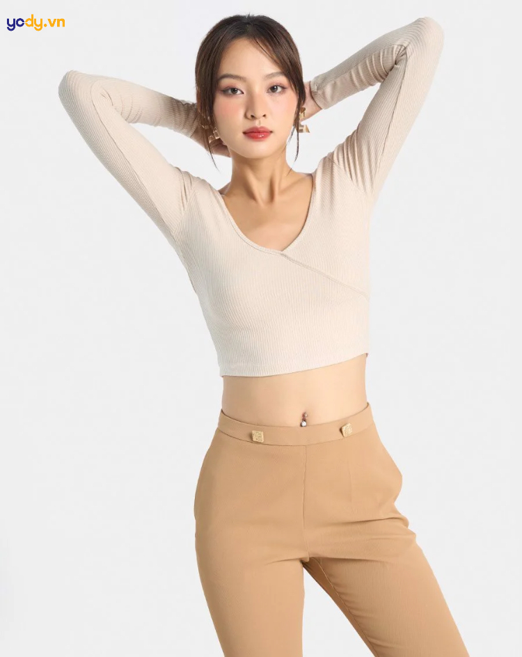 Áo thun dài tay croptop