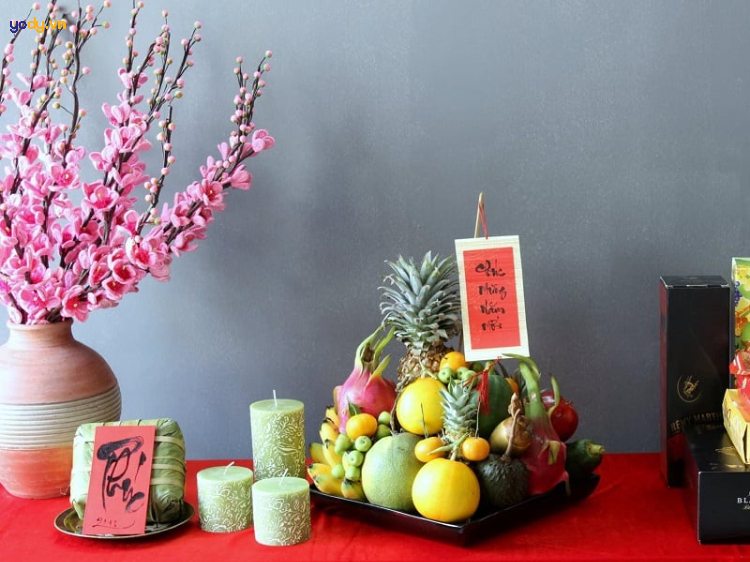 cách bày mâm ngũ quả ngày tết