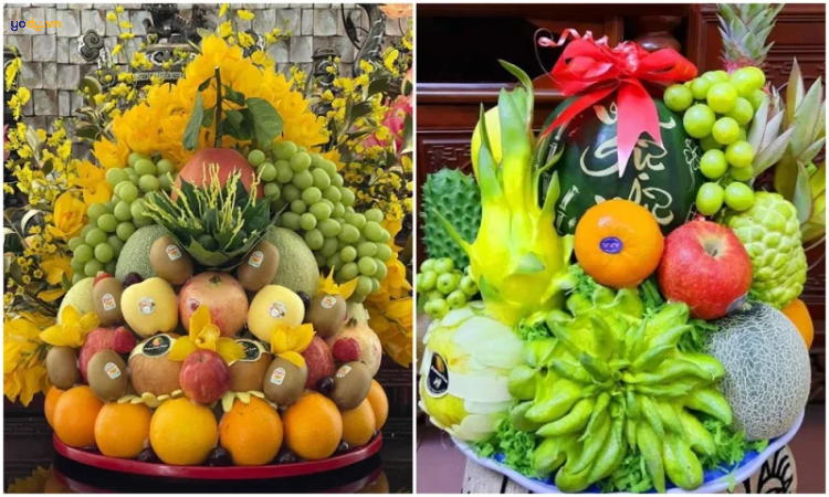 cách bày mâm ngũ quả ngày tết