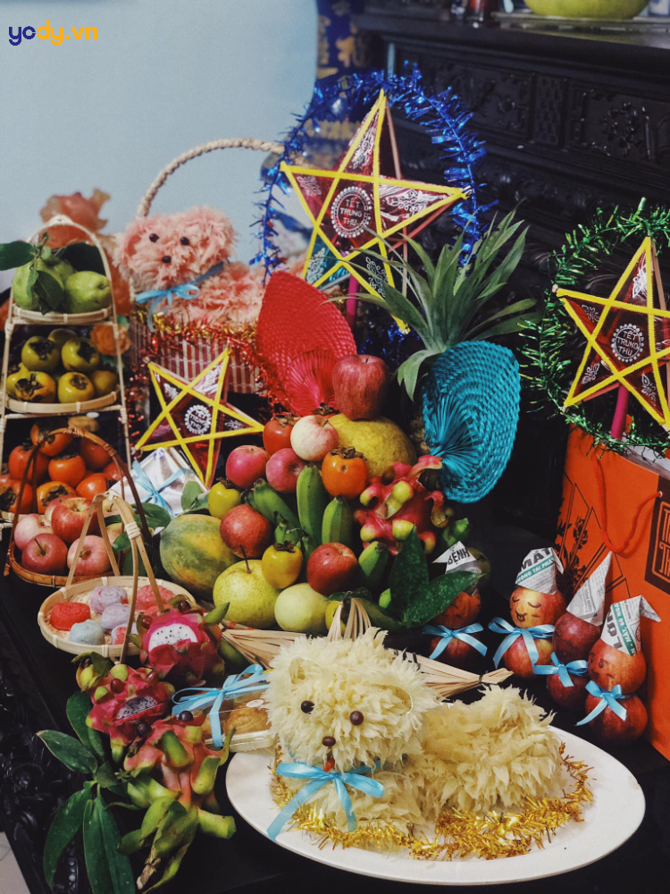 mâm ngũ quả ngày tết đẹp