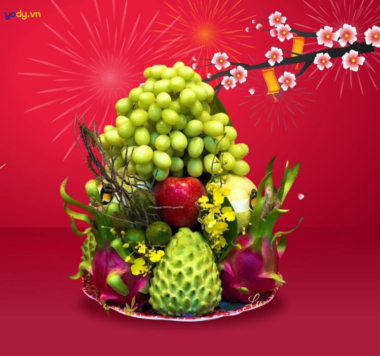 mâm ngũ quả ngày tết đẹp
