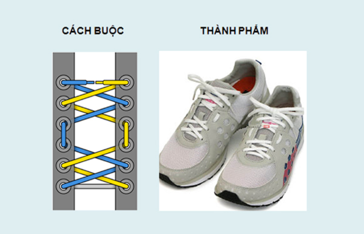 Cách buộc dây giày theo phong cách tạo lỗ hở cá tính