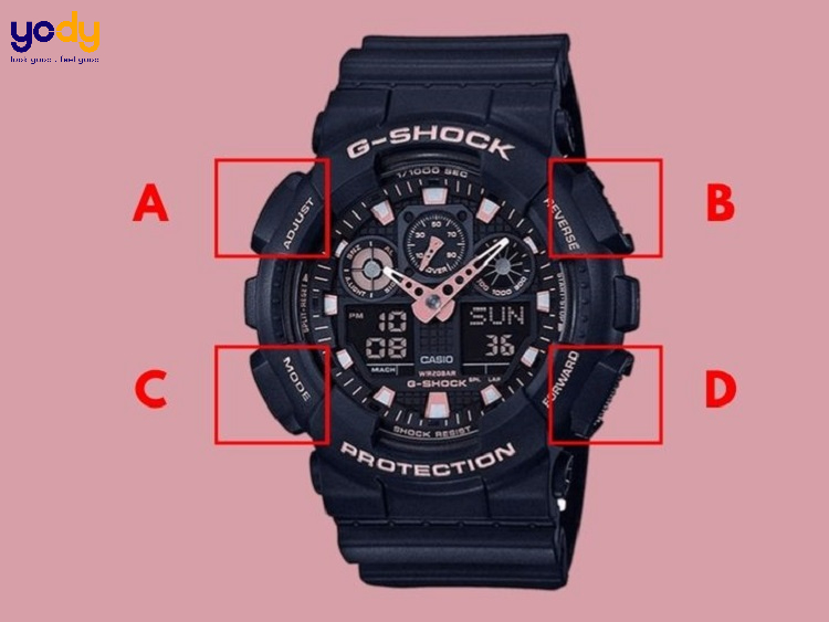 cách chỉnh giờ đồng hồ casio