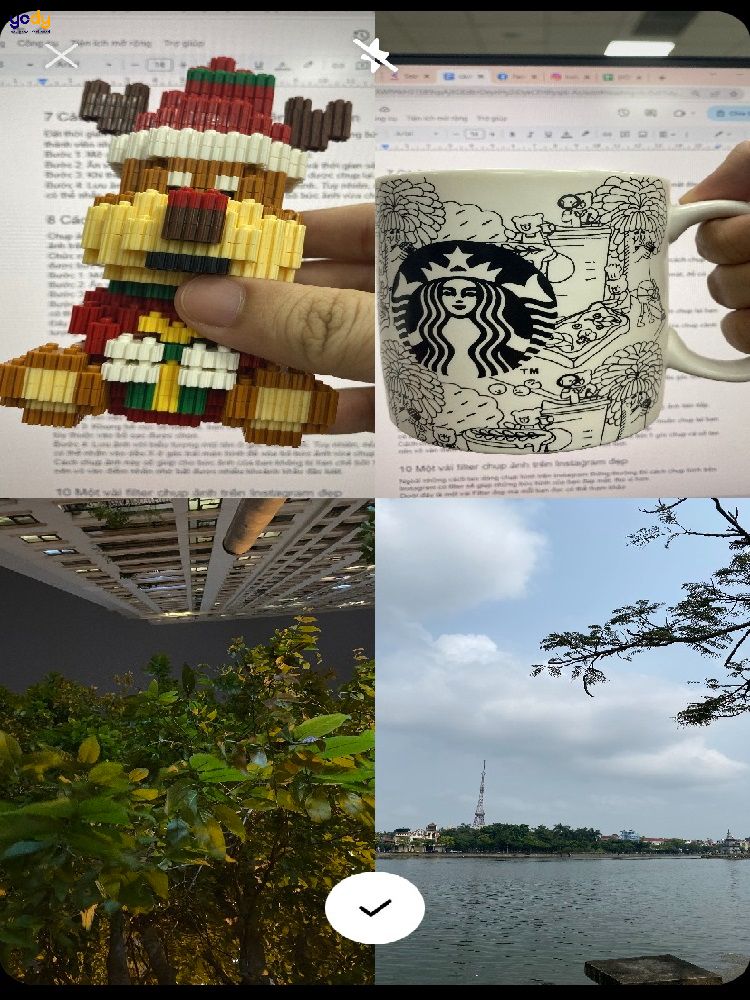 Cách chụp ảnh nhiều bố cục trên Instagram