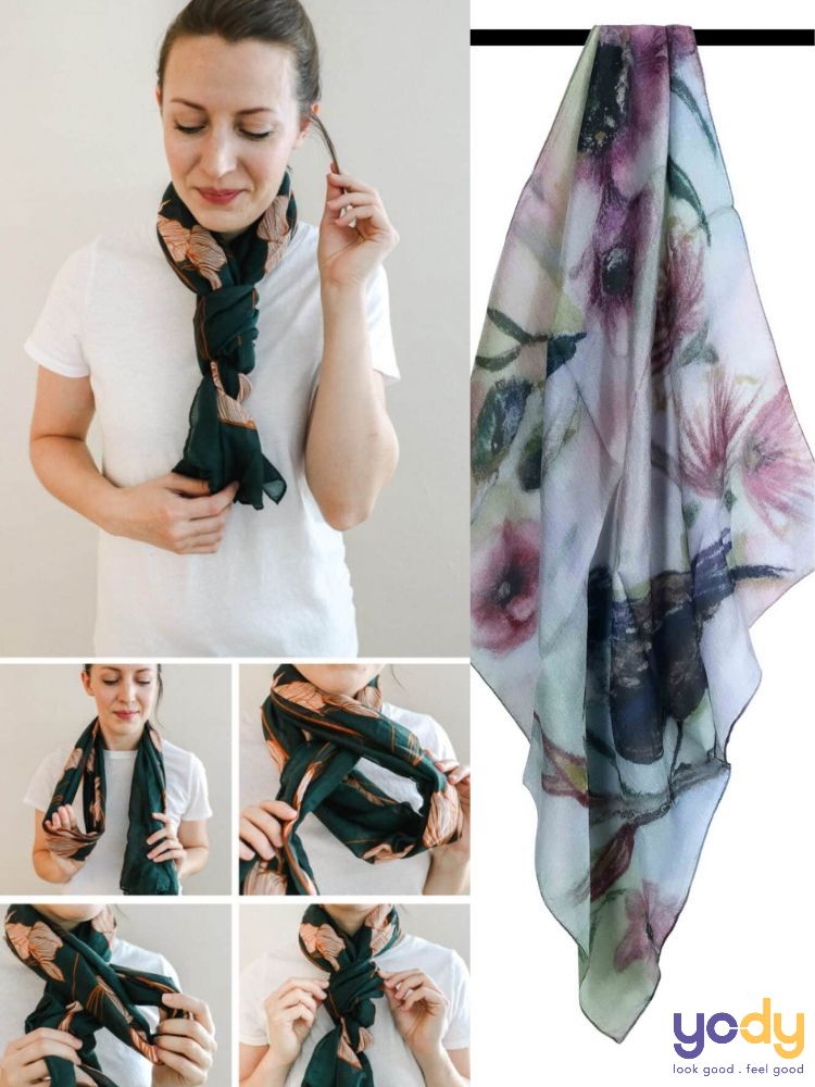 19+ cách thắt khăn lụa quàng cổ sành điệu chuẩn fashionista 19+ Cách Thắt Khăn Lụa Quàng Cổ Sành Điệu Chuẩn Fashionista