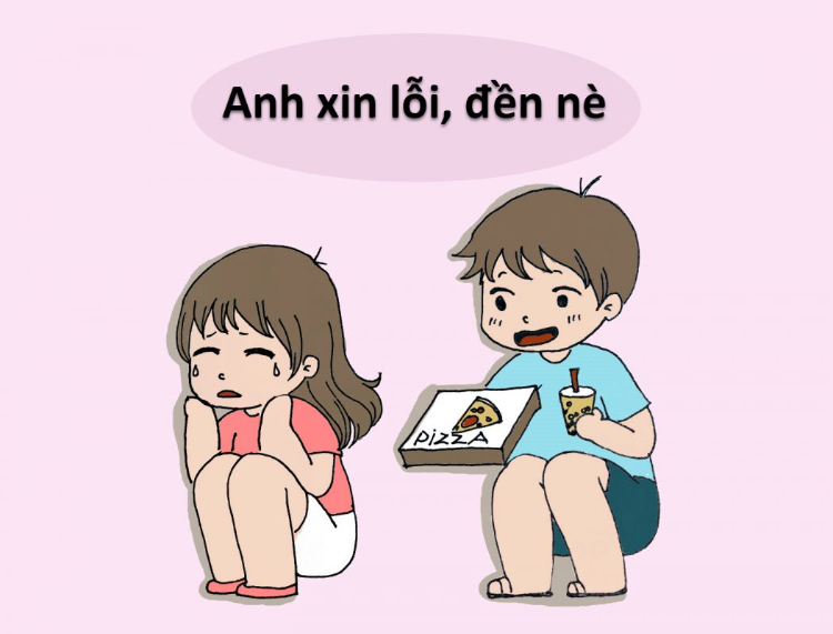 Cách xin lỗi người yêu bằng cách mua đồ ăn