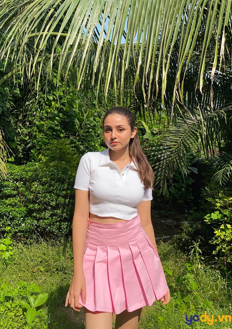 Hình thật shop chụp | Chân váy xếp ly ngắn | Không lót quần | Màu hồng dễ  thương vintage | Mini Skirt | Cornpink House