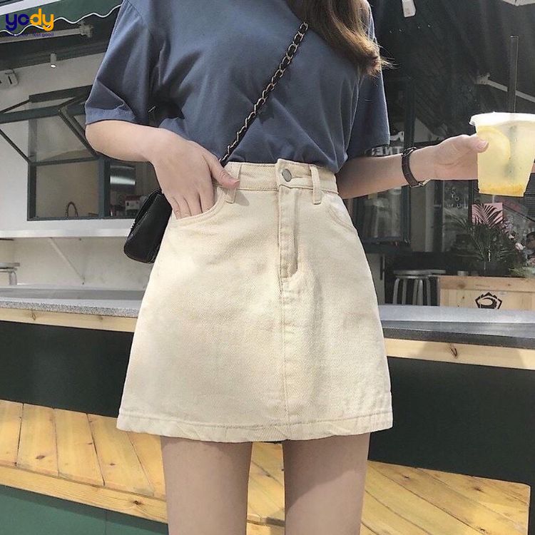 Chân váy kaki chữ A ngắn