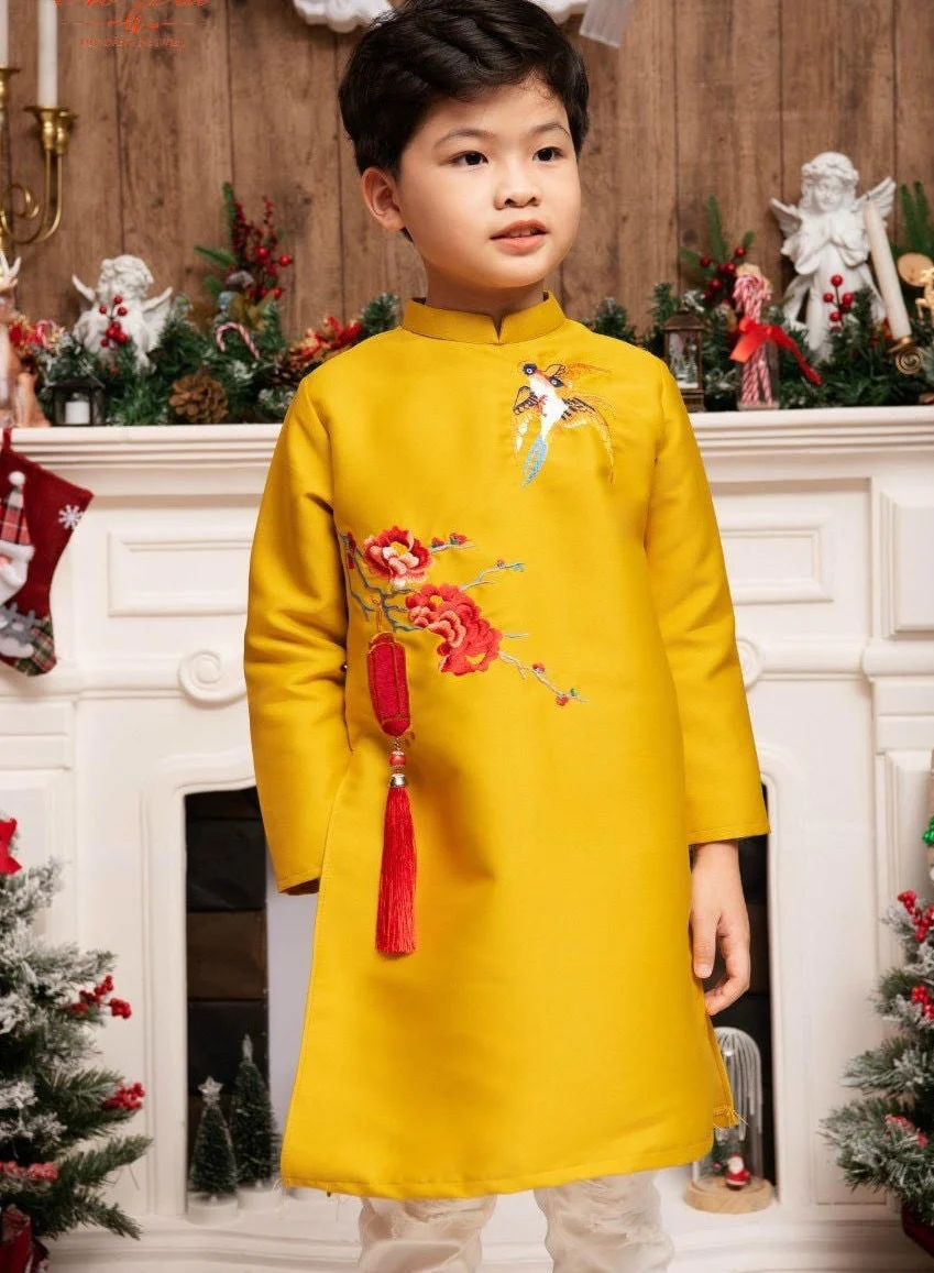 chọn áo dài cho bé trai