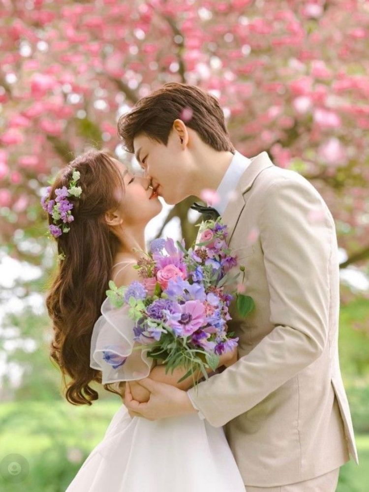 Chụp ảnh cưới Hàn Quốc ngoài trời 
