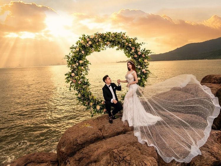 Chụp ảnh cưới Hàn Quốc ngoài trời