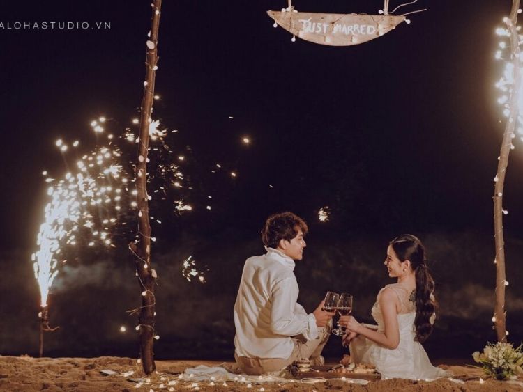 Chụp ảnh cưới Hàn Quốc ngoài trời