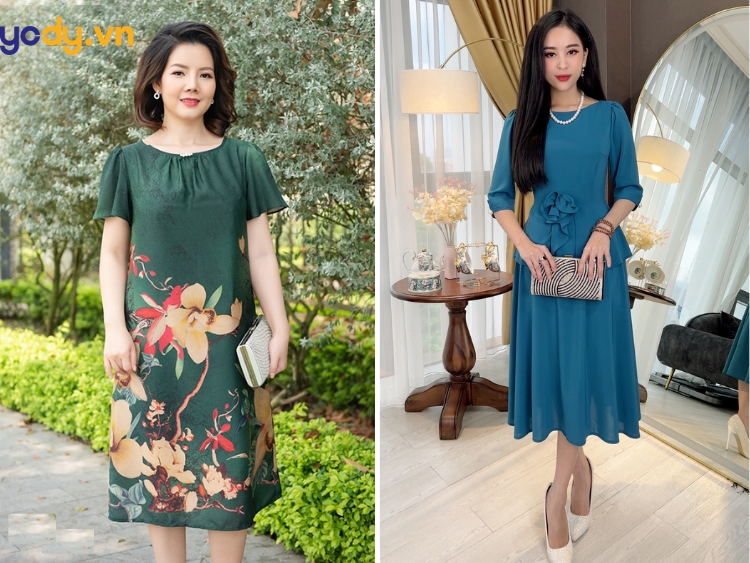 Các kiểu đầm dạ hội trẻ trung cho quý cô U50 - Đầm Quỳnh Anh Luxury Fashion