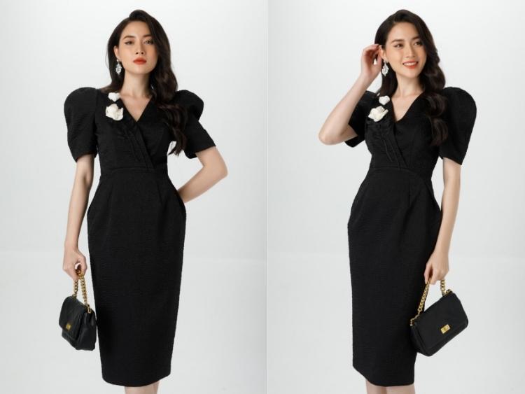 đầm đen dự tiệc cho người mập
