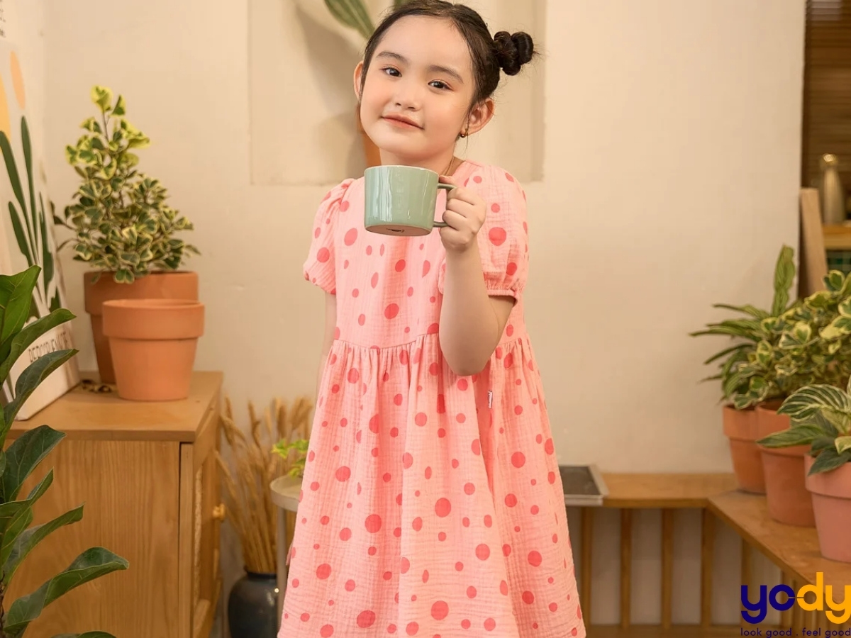 Váy tăm nhung babydoll dài tay cho bé gái siêu dễ thương | Shopee Việt Nam