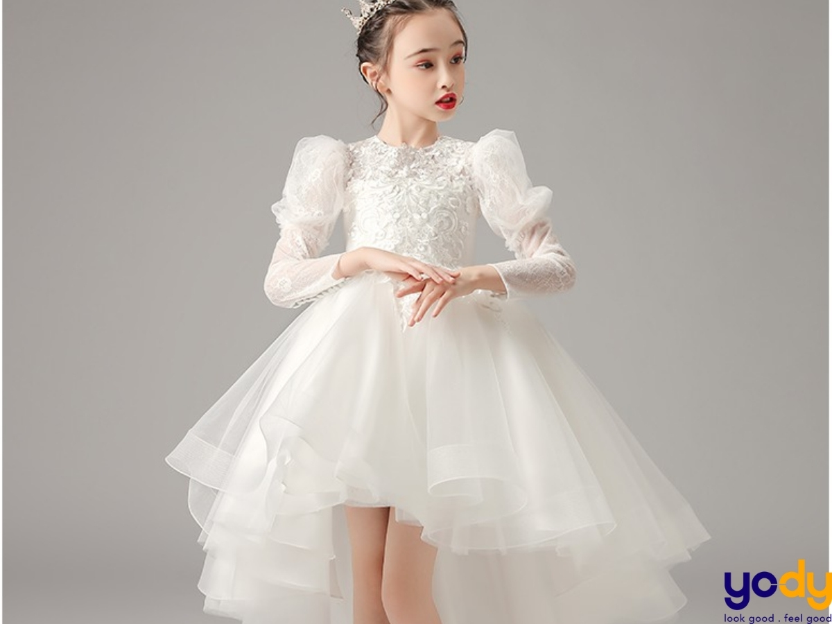 Váy đầm dạ hội thiết kế công chúa sinh nhật dự tiệc sự kiện cho bé gái 4-15  tuổi KD032 ảnh thật ở cuối | Shopee Việt Nam