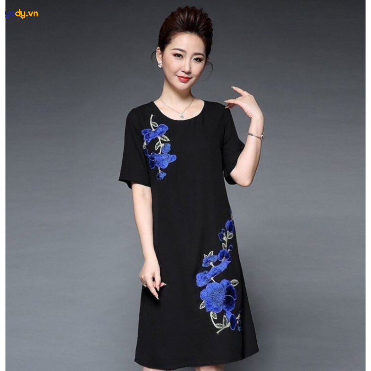 Đầm dự tiệc cho nữ họa tiết thêu