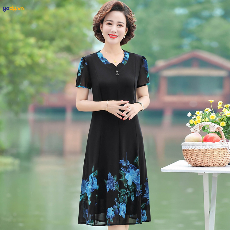 đầm dự tiệc trung niên sang trọng