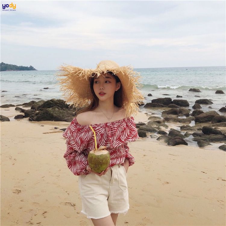 Áo trễ vai đi biển