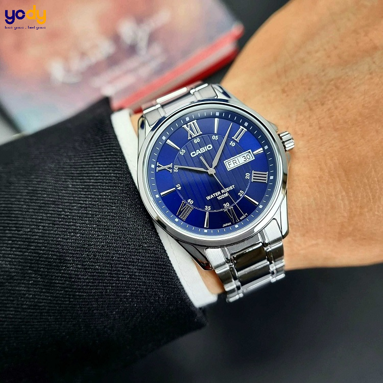 đồng hồ casio nam dây kim loại