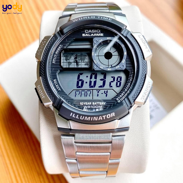 đồng hồ casio nam dây kim loại