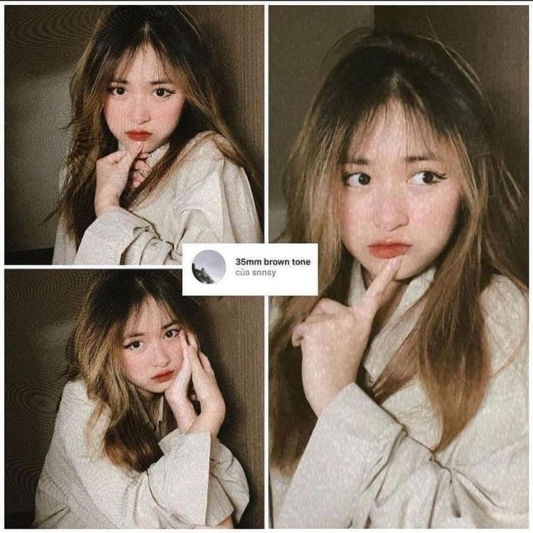 Hỉnh ảnh gái cute hạt me chụp Instagram